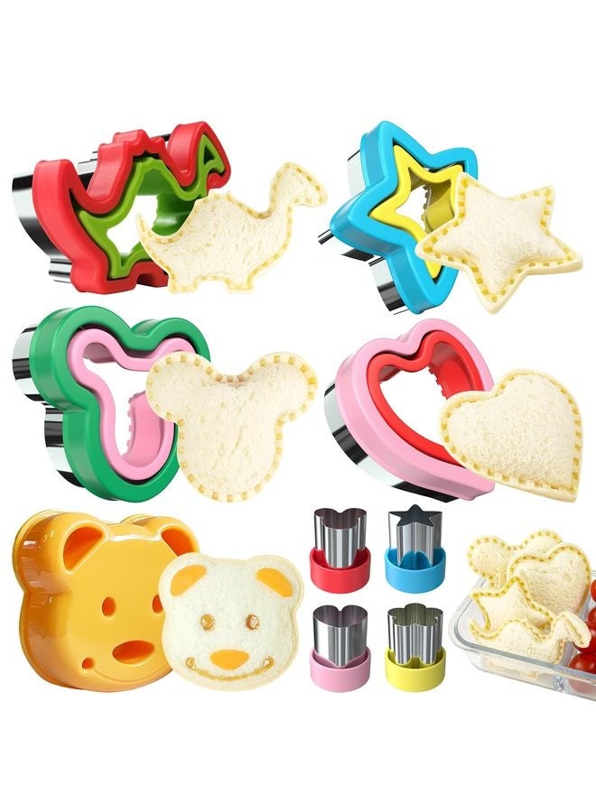 هومستر ساندويتش كاتر و ختم، ساندويتش كاتر للأطفال 9 PCS(BIG)، ساندويتش ميكر، عظيم لتناول الغداء وبينتو بوكس -الأولاد والفتيات وجبة الغداء - Image 1