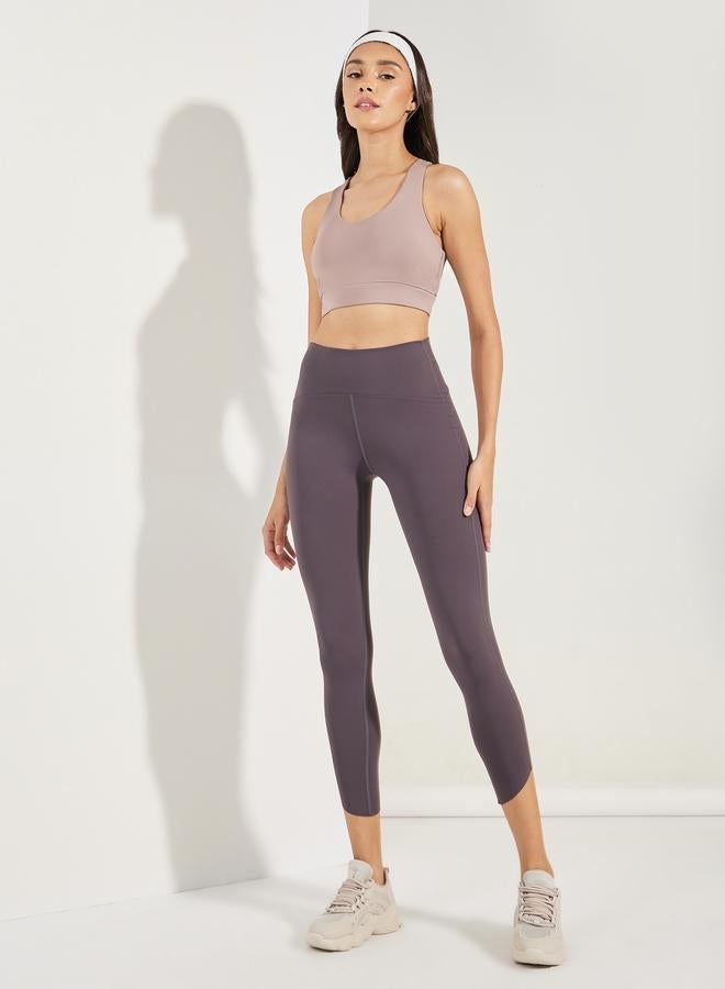 Styli Active Dual Tear Drop Back Detail Sports Bra - Image 3
