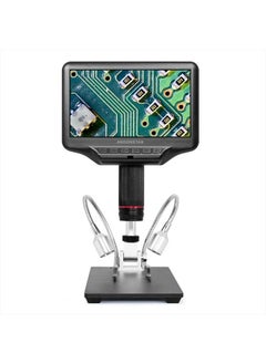 AD407 1080P 3D HDMI 4MP Soldering Digital Microscope with 7-inch HD LCD Display and 270X Magnification Portable Tool for PCB Phone Repair, DIY Electronics and SMD/SMT/BGA