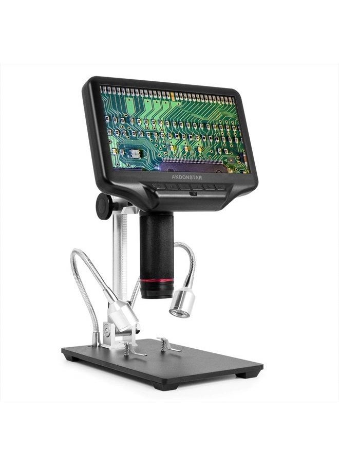 Andonstar - AD407 1080P 3D HDMI 4MP Soldering Digital Microscope with 7-inch HD LCD Display and 270X Magnification Portable Tool for PCB Phone Repair, DIY Electronics and SMD/SMT/BGA - Image 1