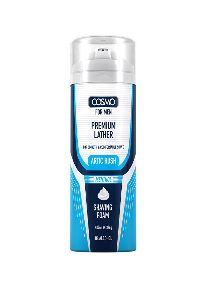 COSMO رغوة حلاقة آرتيك راش بريميوم للرجال 400 مل، بالمنثول - Image 1