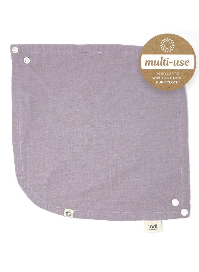 Kishu Baby Indi GOTS Organic Infinity Scarf Bib - 4-Way Reversible, 8 Layer Muslin Drool Bib (Lavender) - Image 1