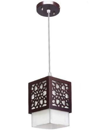 SINOMAN Board-Wood Laser Cut Flower Design Hanging Ceiling Pendant Light for Living Room/Bedroom/Kitchen/Over the Dining Table (Star SL, Without Bulb) - Image 4