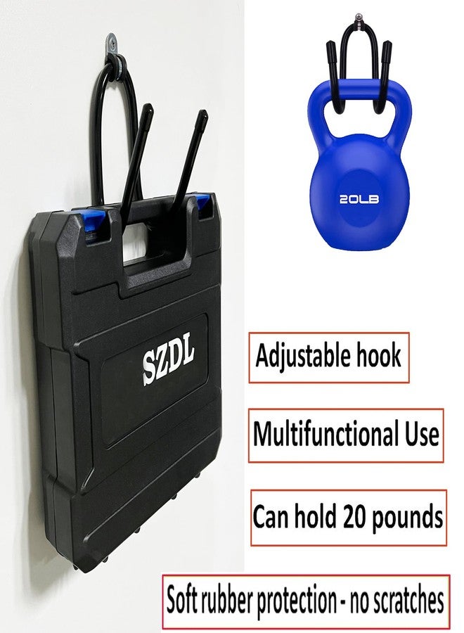Pmsanzay Power Tool Organizer, 2 Pack Heavy Duty Drill Holder Wall Mount Hangers, Storage Rack Utility Storage Shelves for Power Tools Garage Organization for Men Dad Gift - Image 5