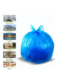 Hi Care (Pack of 100 Bags) Garbage Bag Blue 80x110cm 25 Micron Heavy Duty Oxo Biodegradable Plastic Bag Large Trash Bags Dustbin Bags Waste Bag Office Bag Strong And Durable Bin Bag Garbage Bag Large  - Image 2