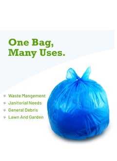 Hi Care (Pack of 100 Bags) Garbage Bag Blue 80x110cm 25 Micron Heavy Duty Oxo Biodegradable Plastic Bag Large Trash Bags Dustbin Bags Waste Bag Office Bag Strong And Durable Bin Bag Garbage Bag Large  - Image 3