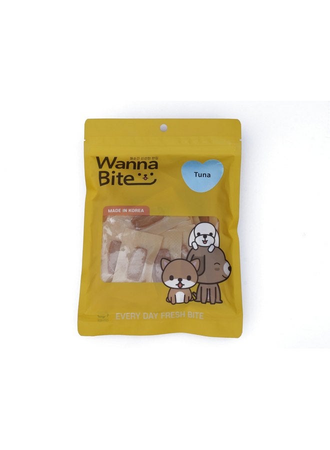 WannaBite Chicken Jerkey, All Natural Dog Treats, Healthy Cat and Dog Chews, Tuna Salmon Pollock Flavors, Human Grade, Grain-Free & No Artificial Color & Flavor, 7.9 OZ, 30 Packs (Tuna) - Image 1