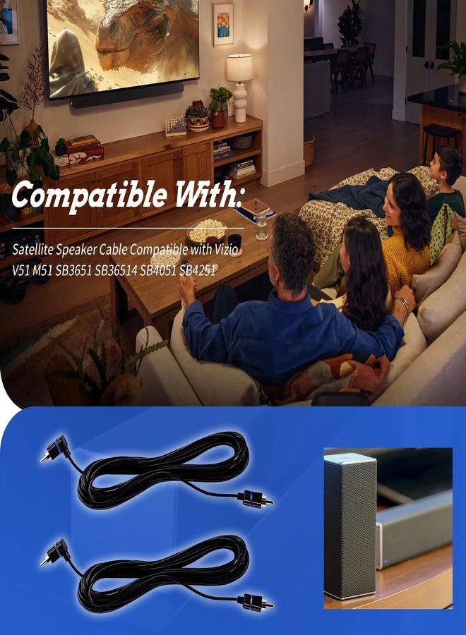 XTPTFABS 2Pcs Satellite Speaker Cable (Grey & Blue) Compatible with Vizio V51 M51 SB3651 SB36514 SB4051 SB4251 (Blue + Gray) - Image 2