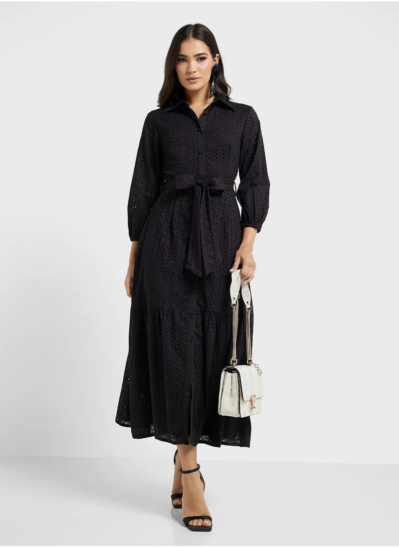 ايلا Schiffli Shirt Dress