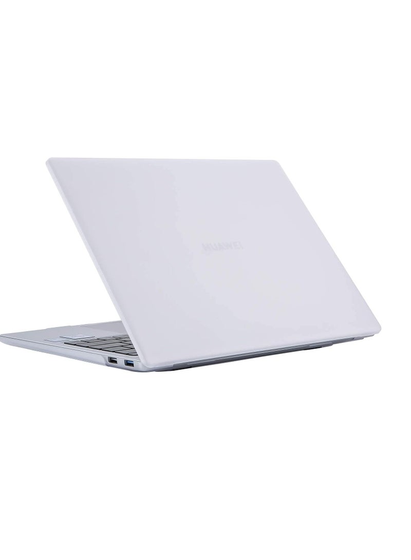 Rubberized Hard Case for Huawei MateBook D14 (2023) 14-Inch , Shockproof, Scratch-Resistant, Anti-Slip Hard Shell, 360° Protective Notebook Sleeve, Laptop Cooling Case, Frosted Clear - Image 1