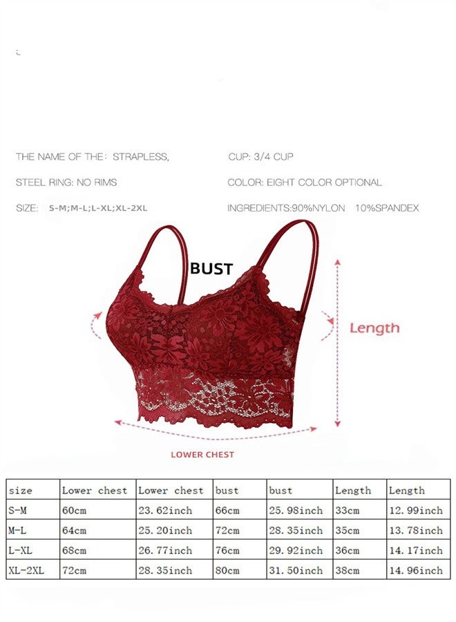 Loquat Women's Lace Back Camisole Underwear Red  - Image 4
