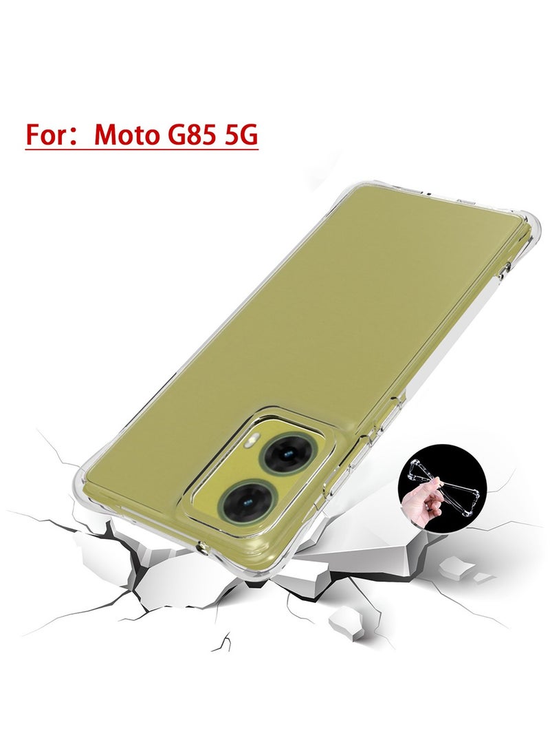 Motorola G85 5G Case,Clear Back Cover Girls Boys Reinforced Corners TPU Shock-Absorption Flexible for Motorola G85 Phone Case (Clear) - Image 1