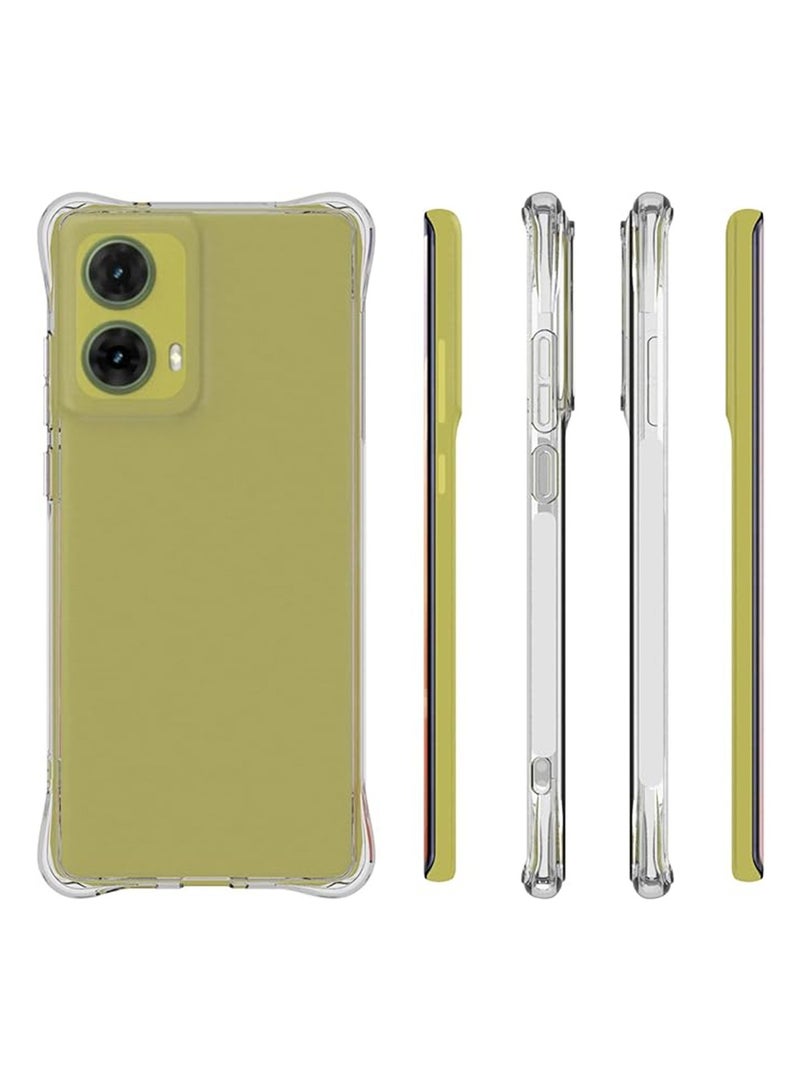 Motorola G85 5G Case,Clear Back Cover Girls Boys Reinforced Corners TPU Shock-Absorption Flexible for Motorola G85 Phone Case (Clear) - Image 3