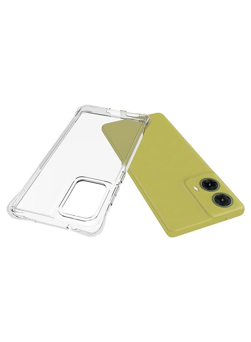 Motorola G85 5G Case,Clear Back Cover Girls Boys Reinforced Corners TPU Shock-Absorption Flexible for Motorola G85 Phone Case (Clear) - Image 4