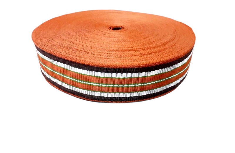 BASRAH NIWAR Niwar Patta Roll for ChairCharpaiKhatiaNylon Orange - Image 1