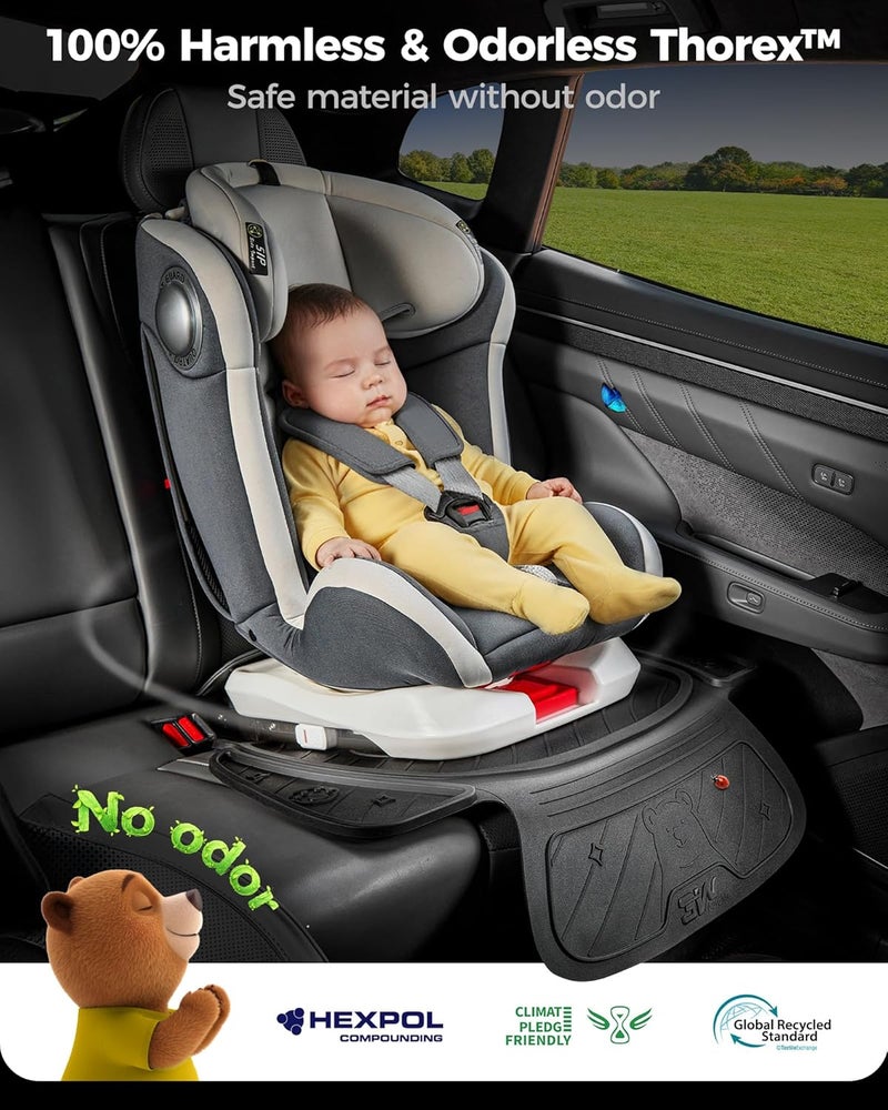 3W Child Seat Protector - Orange Bear Shape, Waterproof and Anti-Slip Cushion for Kids - Image 4