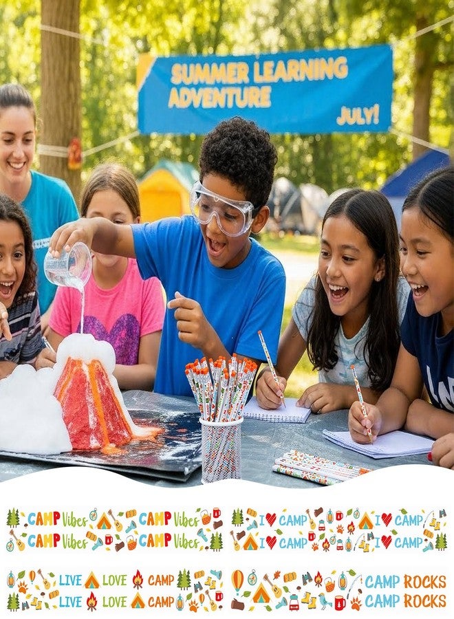 YooNotee 48 Pcs VBS Camping Pencils with Eraser Bulk Stationery Funny VBS Classroom School Supplies Gift Decor for Camping Birthday Party - Image 5