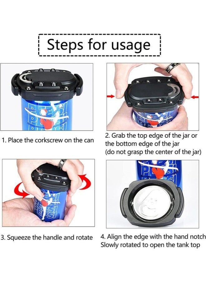 Generic - 2-in-1 can opener, multifunctional, easy to pull can, glass bottle, beverage bottle opener, stainless steel - Image 1
