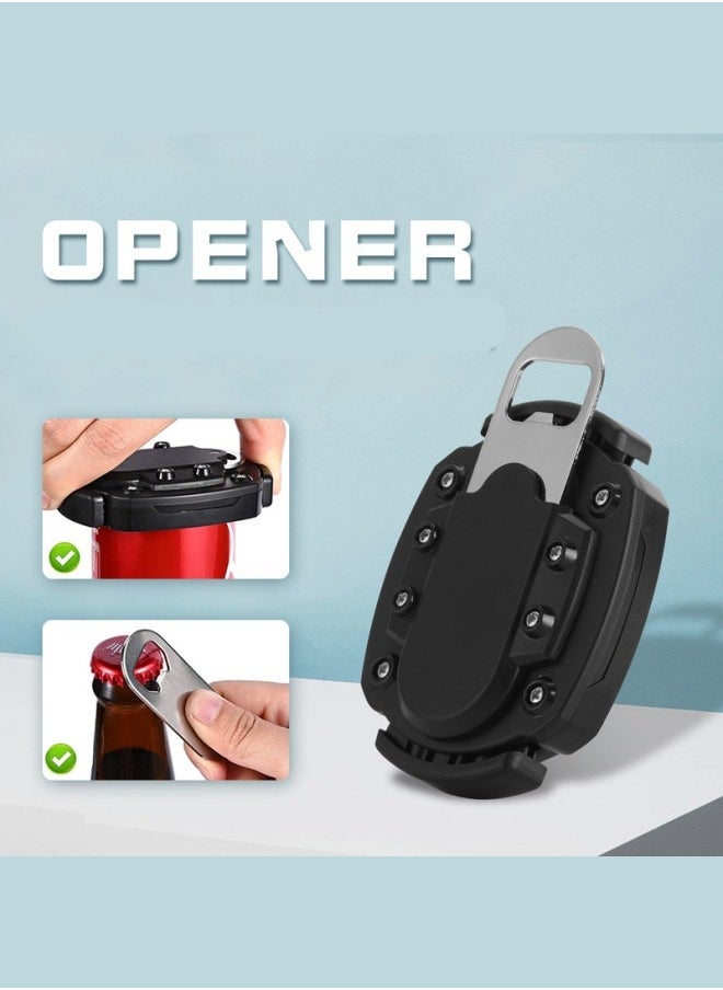 Generic - 2-in-1 can opener, multifunctional, easy to pull can, glass bottle, beverage bottle opener, stainless steel - Image 1