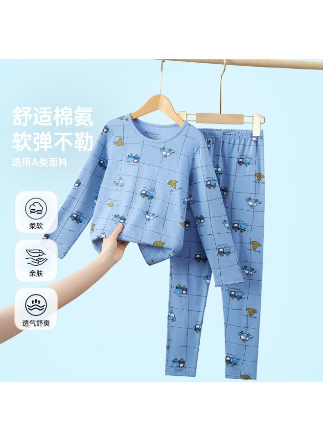 ASK JUNIOR Children's Pajama Set Boys Autumn Long Sleeve Long Pants Homewear Comfortable Cartoon Underwear Set - Image 2