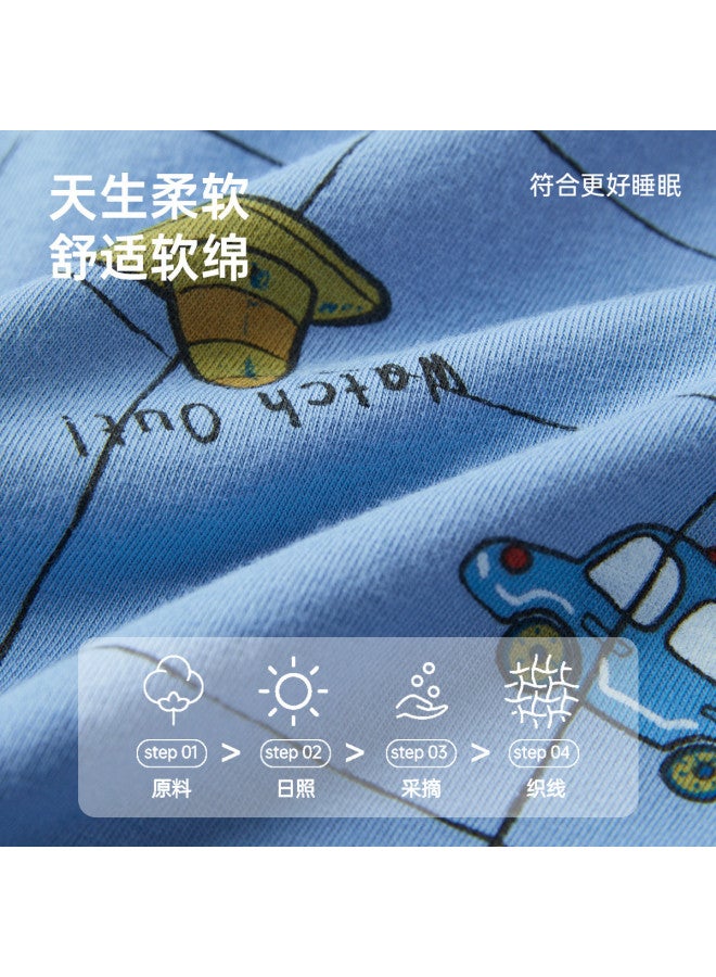 ASK JUNIOR Children's Pajama Set Boys Autumn Long Sleeve Long Pants Homewear Comfortable Cartoon Underwear Set - Image 3