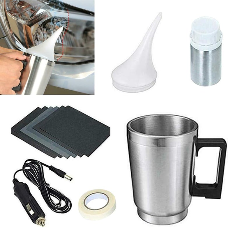 QKDS Atomizing Cup Car Headlight Lens Repair Tool Restoration Auto Restore Kit Clear, Refurbished Restoration Renovation Heating Atomization Cup Refurbish Kit - Image 1