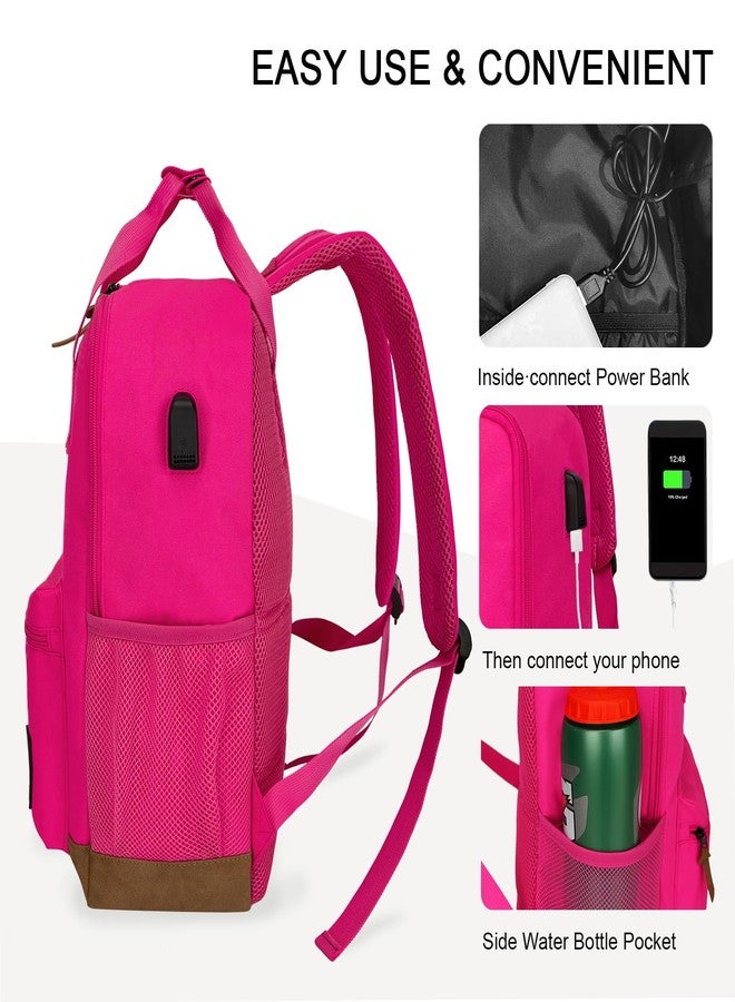 Goloni Laptop Backpack for Men Women,Travel Backpack Business Backpack with USB Port, Rose - Image 2