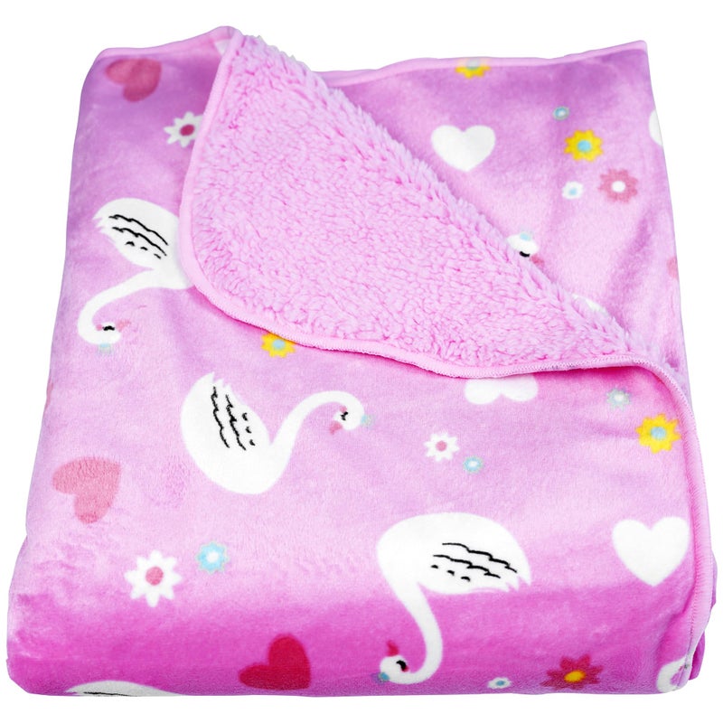 1ST STEP Printed Fleece Blanket (SWAN) - Image 1