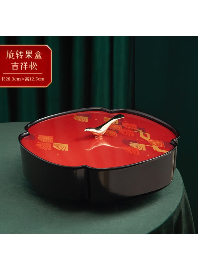 Rabbit Rotating Dried Fruit Plate Coffee Table Wedding Snack Candy Box Melon Seed And Nut Storage Box