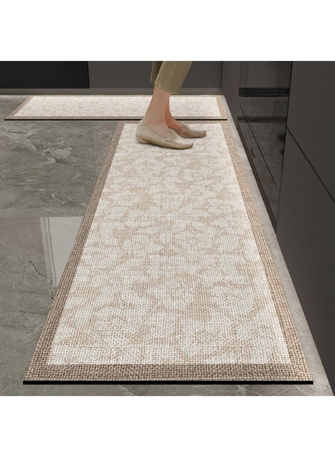 Set of 2 PCS Kitchen Mats – Non Slip Kitchen Rugs – High Absorbency Quick Dry Mat – Non Skid Washable Kitchen Mats – Anti-Skidding Rubber Backing, Oil & Water Resistant (Light Color, 40x60 + 40x120 cm) - Image 1