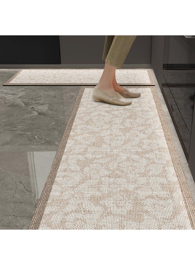 Set of 2 PCS Kitchen Mats – Non Slip Kitchen Rugs – High Absorbency Quick Dry Mat – Non Skid Washable Kitchen Mats – Anti-Skidding Rubber Backing, Oil & Water Resistant (Light Color, 40x60 + 40x120 cm) - Image 5
