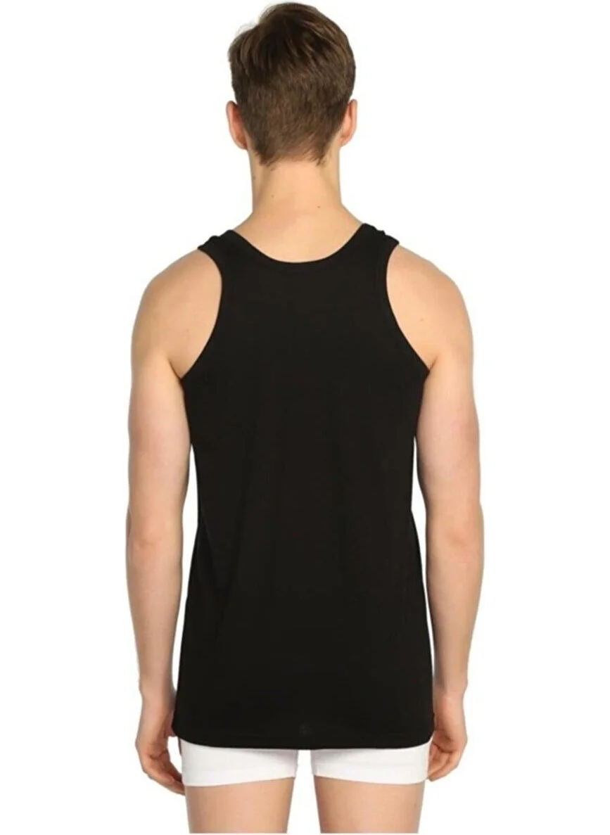 Seher Yıldızı Men's Strappy Classic Colored Undershirt - 6 Pieces