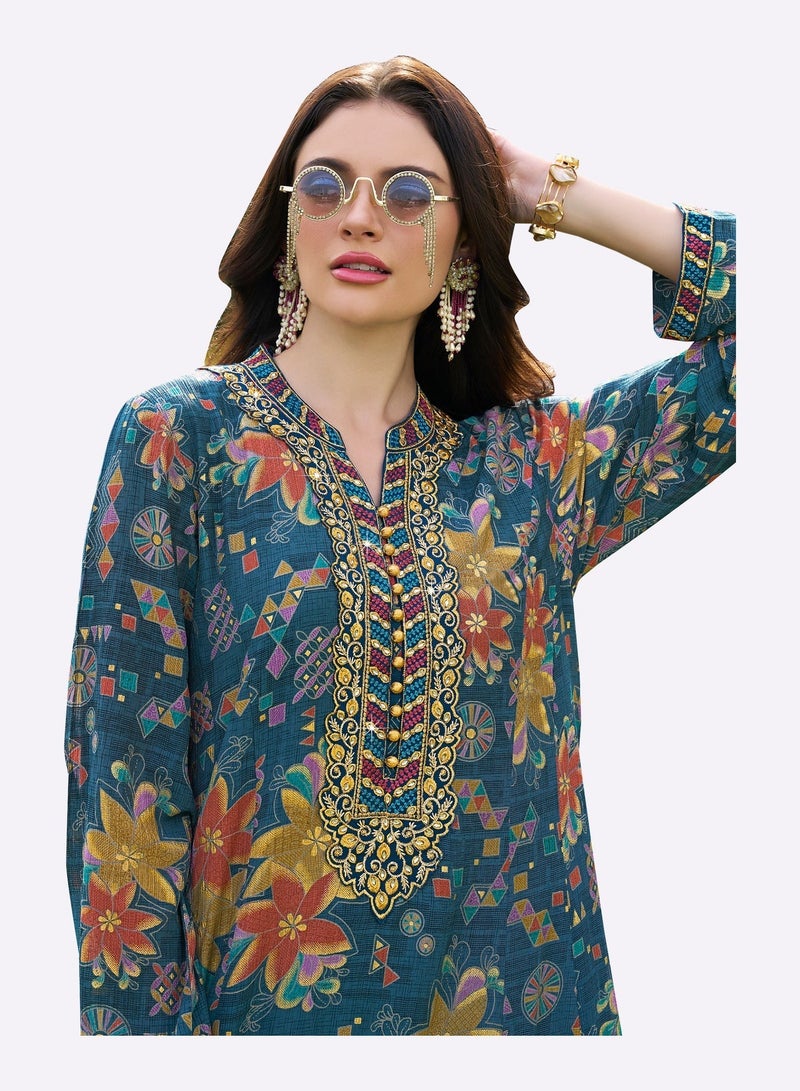 Sara Arabia Floral Geometry Jalabiya - Image 4