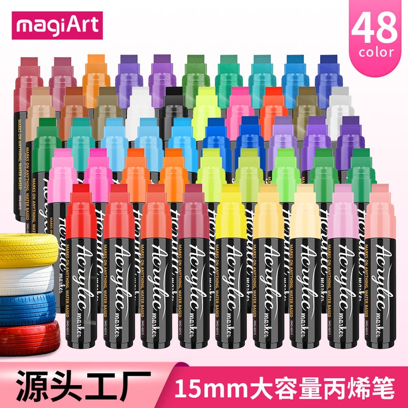 Suomeqi Acrylic Marker Pen – 15mm Opaque Color Stackable Graffiti Marker - Image 2