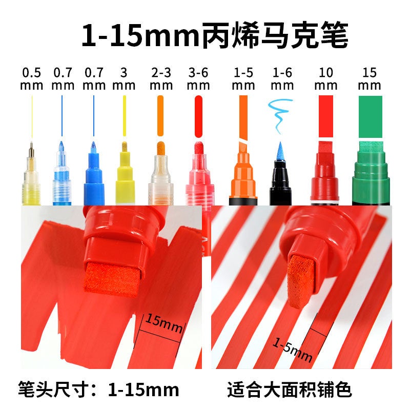 Suomeqi Acrylic Marker Pen – 15mm Opaque Color Stackable Graffiti Marker - Image 3