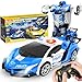 Britik Transform Remote Control Car  Rc Cars OneButton Transforming 360 Rotation Drifting 24ghz 118 Scale Gift Kids Aged 46 Year Old BoysGirls Police Car Blue - Image 4