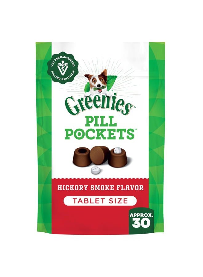 Greenies جي رينيز جيب الحبوب للكلاب بحجم الأقراص، مكافآت طبيعية لينة للكلاب، بنكهة دخان الجوز، عبوة 3.2 أونصة (30 مكافأة) - Image 1