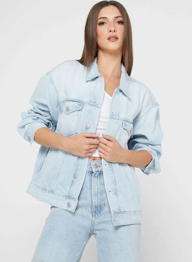 Calvin Klein Jeans Pocket Detail Denim Jacket