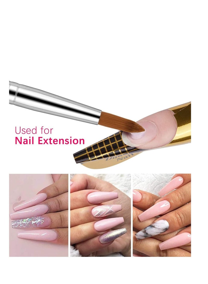 SYOSI Acrylic Nail Brush  1PCS Pure Sable Hair Round Oval Professional Nail Art Painting Brush With Special Liquid Glitter Handle for Manicure Pedicure Application SIZE 8 - Image 3