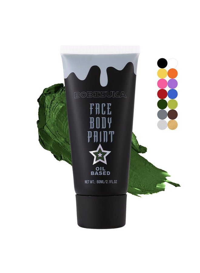 BOBISUKA Green Face Paint, Blendable Cream Body Paint, Eye Black For Sports Baseball Softball Football, Face Painting Kit For Zombie, Monster, Camo, Witch Halloween Cosplay, Costume, Parties - Image 1