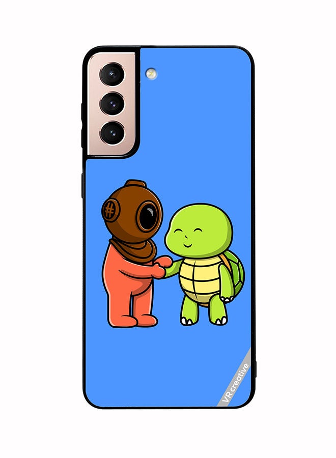 VR CREATIVE Protective Case Cover For Samsung Galaxy S21 Plus 5G Cute Diver Design Multicolour - Image 1