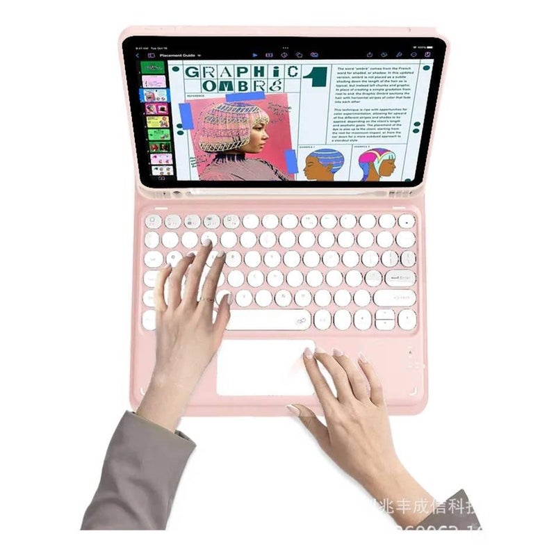 DGG Yellow iPad Case Compatible with Multiple iPad Models with Pencil Holder - Image 2