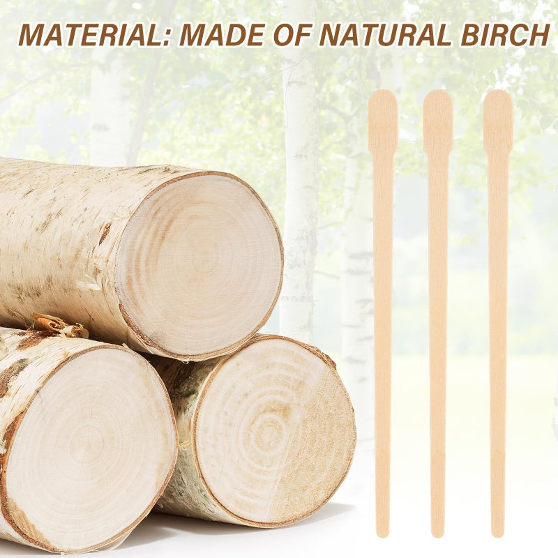 MMonDod Wooden Eyebrow Waxing Sticks with Handle, Small Wood Wax Sticks, Wax Sticks for Hair Removal, Wax Spatulas Craft Applicator Sticks for Eyebrow, Lip, Nose Waxing (600 Pcs) - Image 3