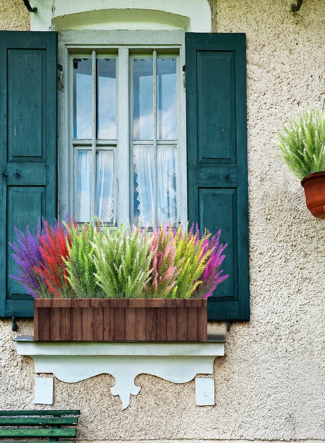 ZEOSTARO Artificial Lavender Flowers 12 Bundles Outdoor UV Resistant Fake Flowers No Fade Faux Plastic Plants Garden Porch Window Box Decorating (Purple) - Image 3