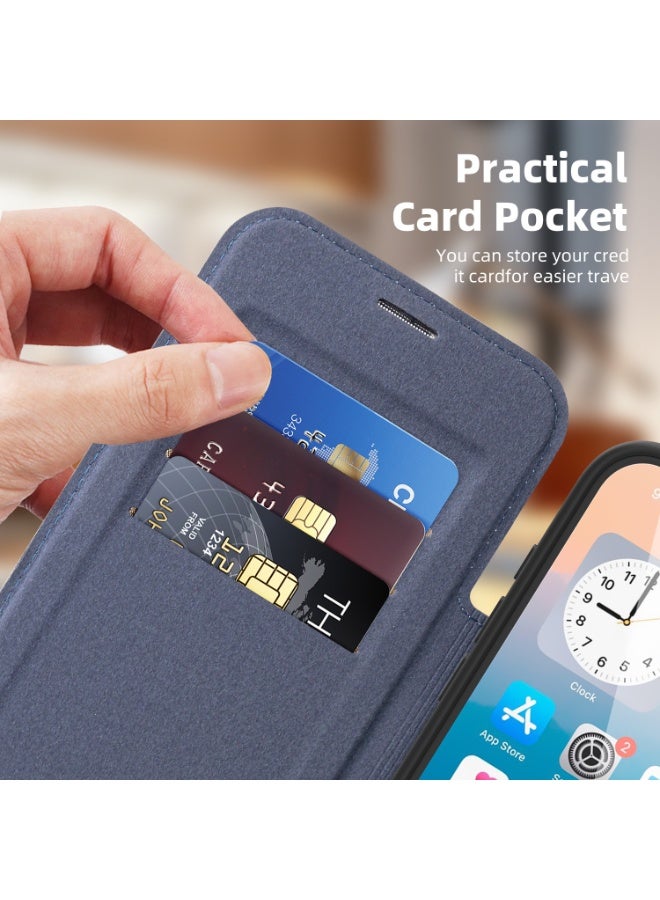 Magnetic Flip Leather Wallet Case for iPhone 17 Pro Max / 17 Pro with RFID Blocking Card Slot, Full Coverage Shockproof Cover - Image 4