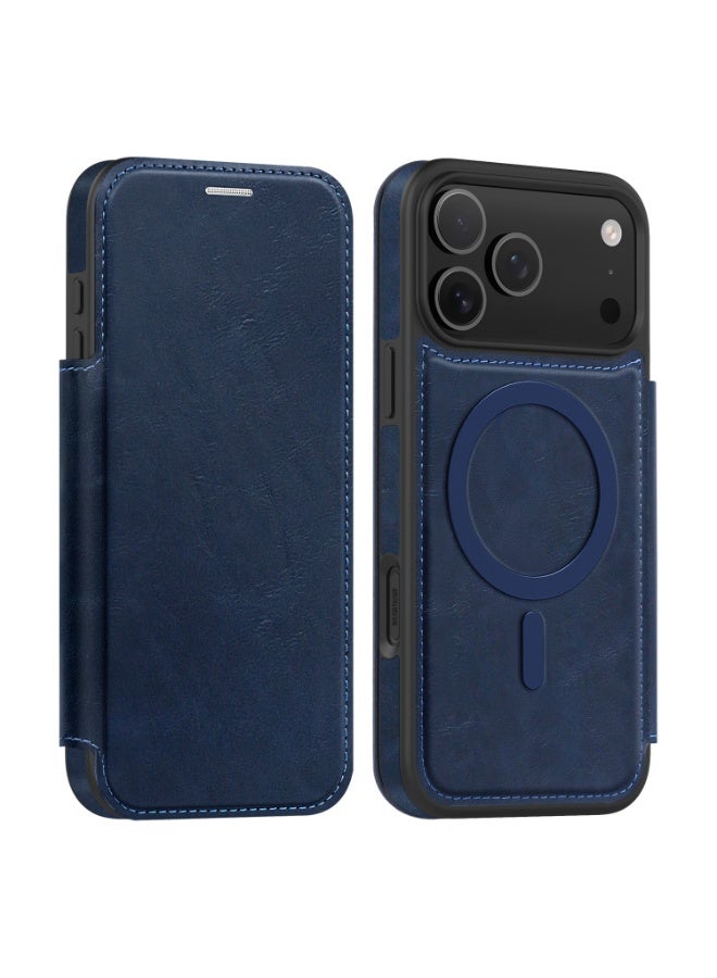 Magnetic Flip Leather Wallet Case for iPhone 17 Pro Max / 17 Pro with RFID Blocking Card Slot, Full Coverage Shockproof Cover - Image 5