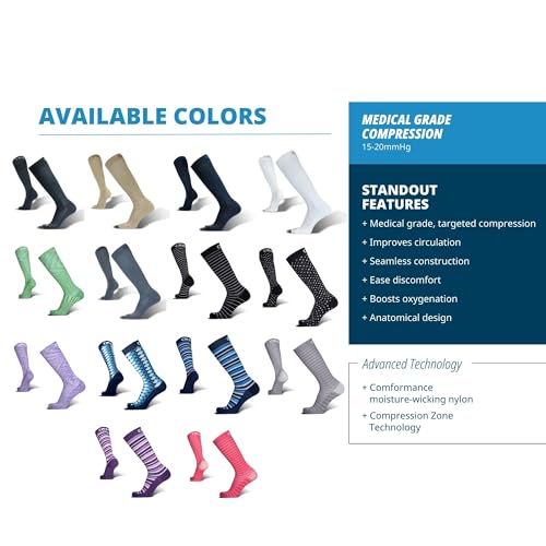 OS1st Wellness Compression Socks for circulation, swelling, deep vein thrombosis and calf cramps | 15-20mmHg - Image 5
