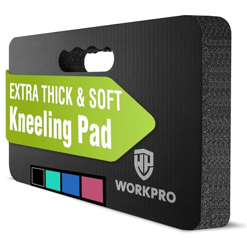 WORKPRO Extra Thick Kneeling Pad, Soft Foam Cushioning for Knee, Large Foam Kneeler Mat for Gardening, Bathing Baby, Workout Supplies, 17.5 x 11 x 1.5 in, Black - Image 1
