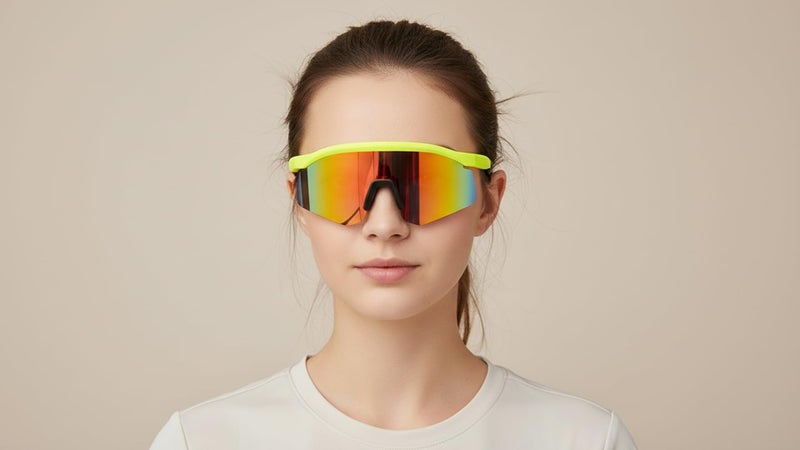 Dervin Non Polarized Oversized Sports Sunglasses for Men Women, Outdoor Cricket Cycling Hiking Fishing Sunglasses (Green-Yellow Mirror) - Image 5
