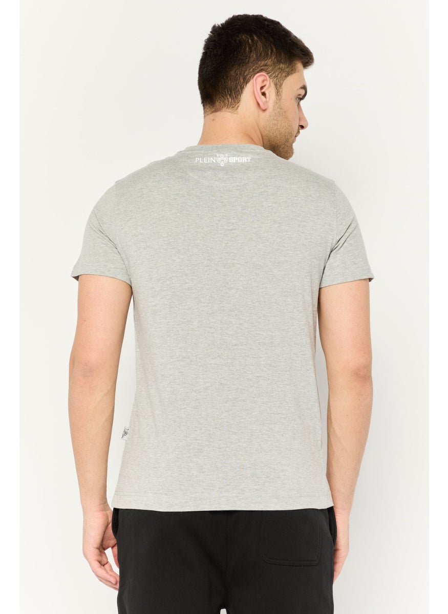 Plein Sport - Men Sportswear Fit Short Sleeve Outdoor T-Shirt, Grey - Image 1